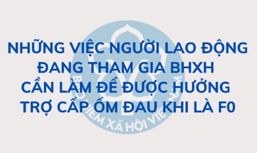 [INFOGRAPHIC]: Người lao động đang tham gia BHXH là F0 cần làm gì để được hưởng trợ cấp ốm đau?