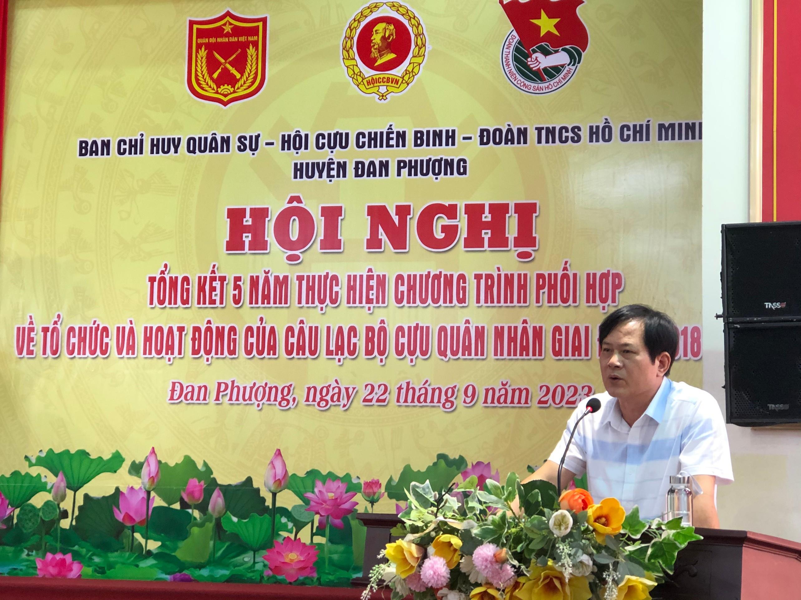 Hội nghị tổng kết 5 năm thực hiện chương trình phối hợp về tổ chức hoạt động của câu lạc bộ cựu quân nhân giai đoạn 2018 - 2023